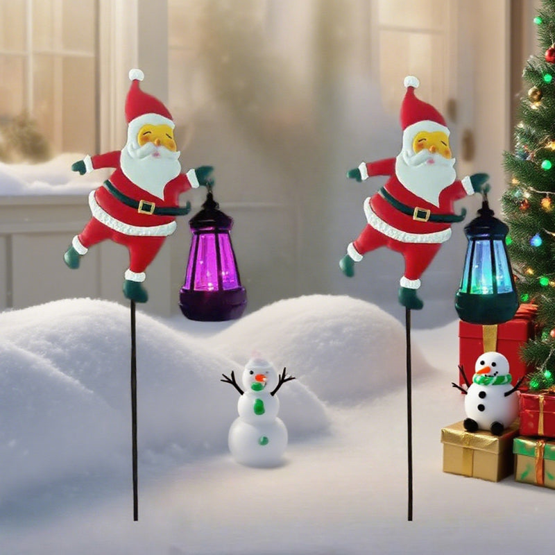 Solar-Powered Santa Claus Garden Stake Light