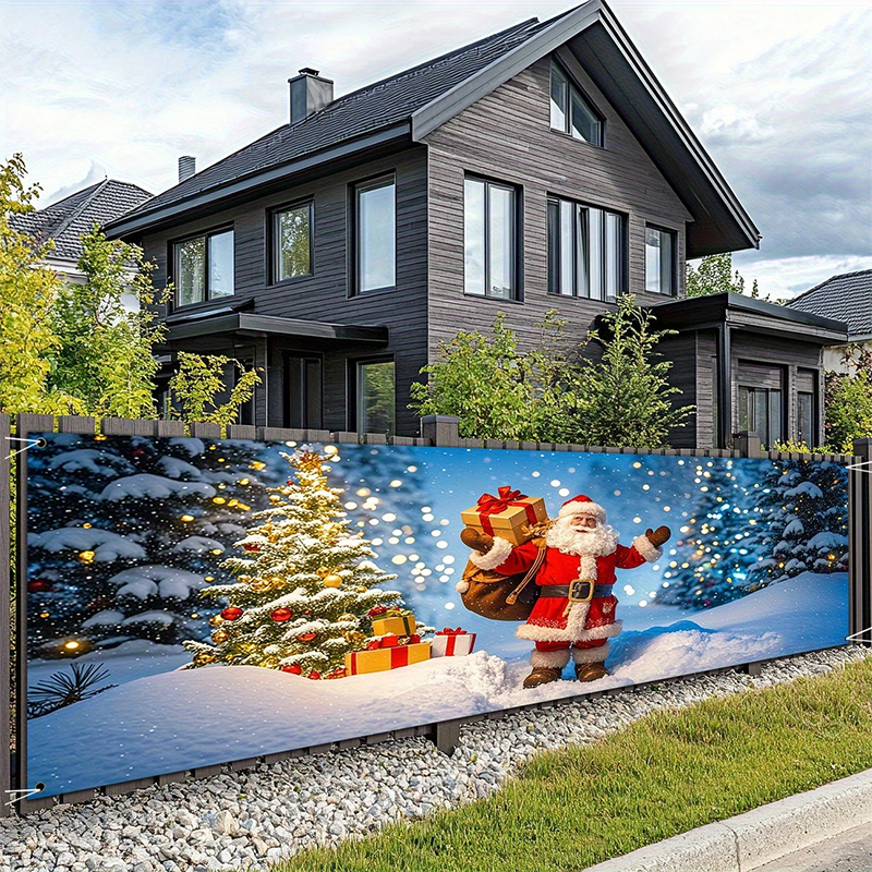 Outdoor Merry Christmas Hanging Banner