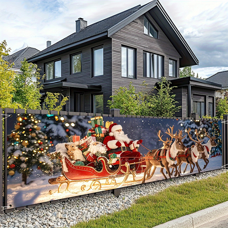 Outdoor Merry Christmas Hanging Banner