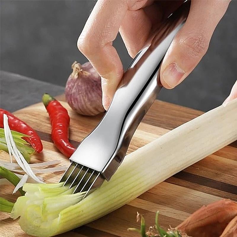 🔥 Buy 1, get 1 free! 7-blade shallot knife – chop onions, peppers, and vegetables in seconds! 🔪✨
