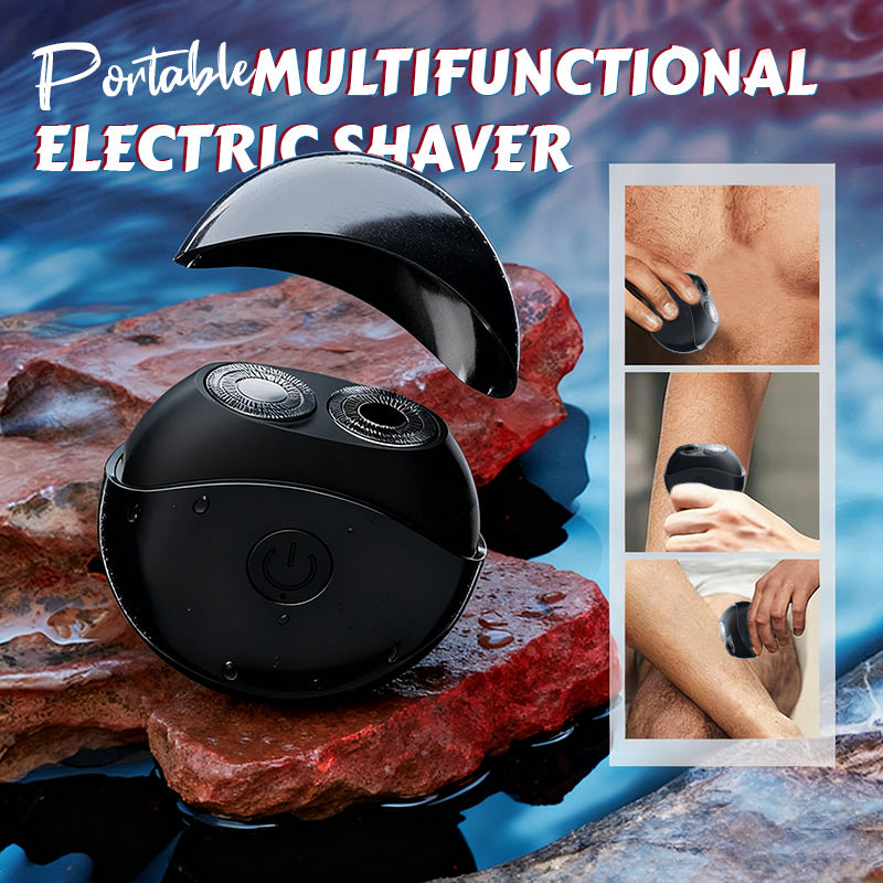 🎉 50% OFF! ✨ Portable multifunctional electric shaver – Dual ring blades, IPX4 waterproof and compact UFO design 🪒⚡