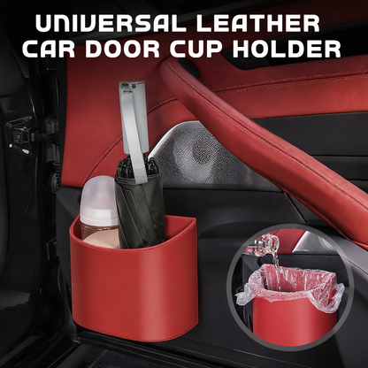 🥳2026 HOT SALE🥳💞50K+ SOLD!🚗🧺 66% OFF! Leather Car Door Cup Holder – Wide‑mouth opening, easy reach for drinks & phone. Clip‑on secure fit. PU leather, tough & stylish. 🛡️✨