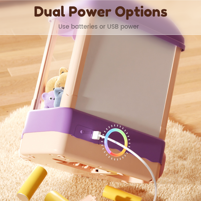 🧸 Children's Favourite Toy💝 Adorable Animal Claw Machine (Includes Plushies and Capsule Toys)🔥 Free Delivery