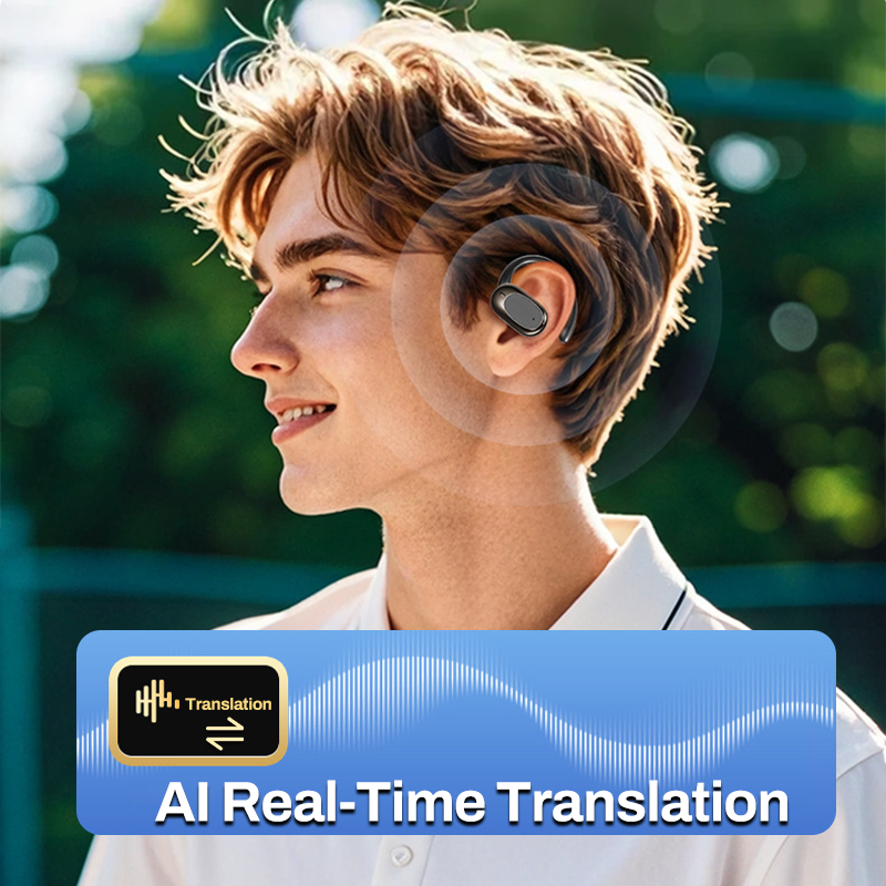 📢📢 56 %  OFF !! ✨Waterproof Open-Ear Headphones with AI Translation