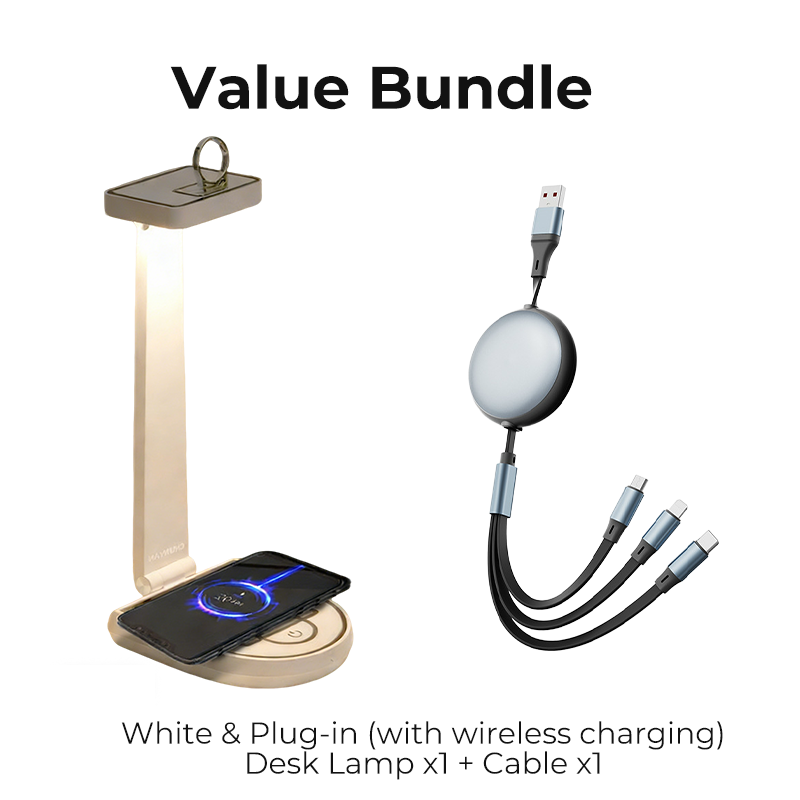 🎅Christmas sale 50% OFF🌟Value Bunle: Basketball Hoop LED Desk Lamp with Wireless Charger + Cable