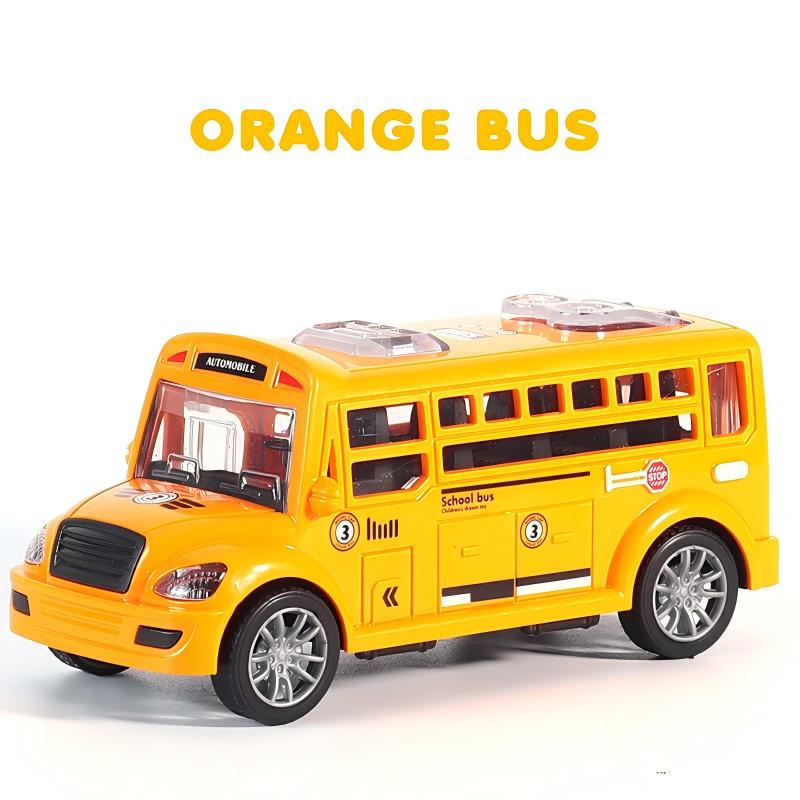 Realistic Friction-Powered School Bus Toy for Toddlers