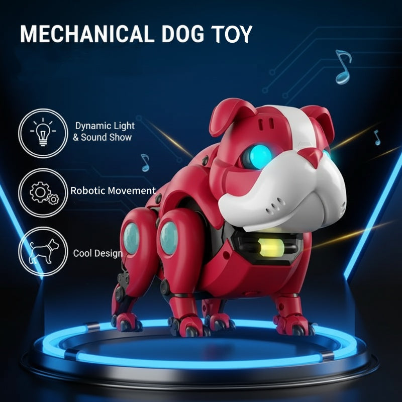 Mechanical Dog Toy with Lights & Music