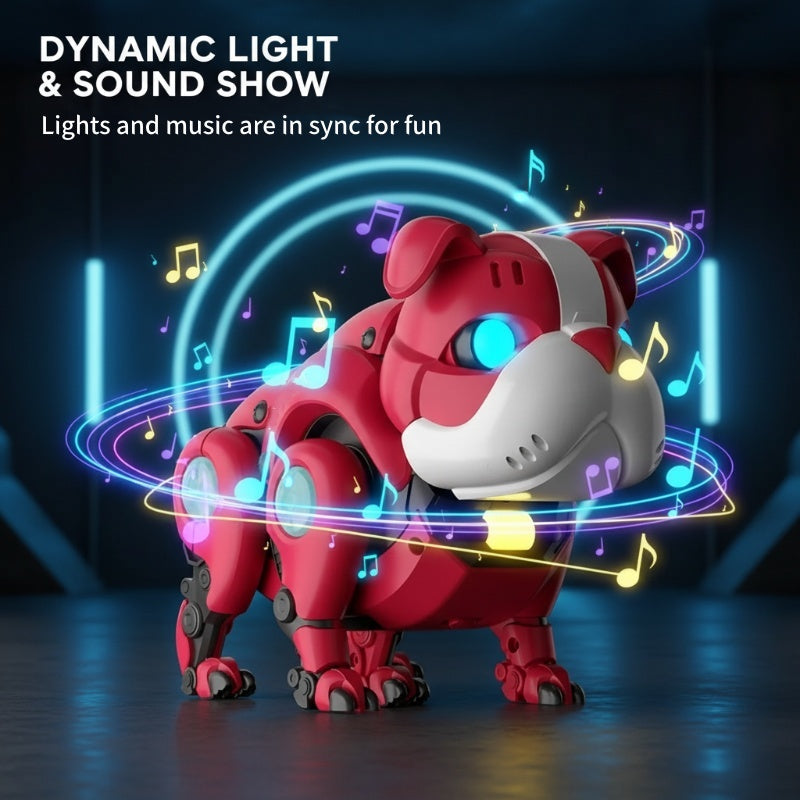 Mechanical Dog Toy with Lights & Music