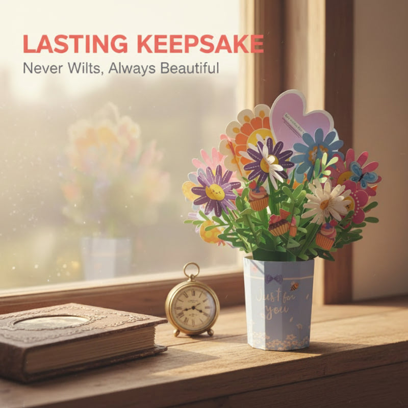 💝 Valentine's Day Special Offer 💝3D Pop-Up Bouquet Greeting Card