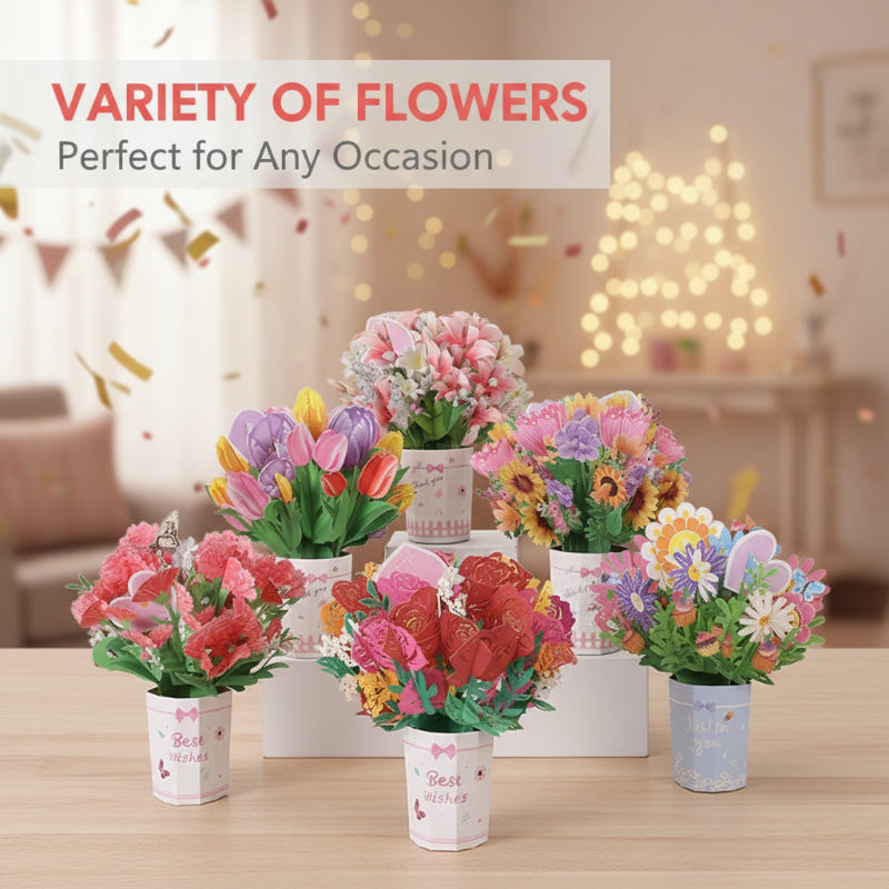 💝 Valentine's Day Special Offer 💝3D Pop-Up Bouquet Greeting Card