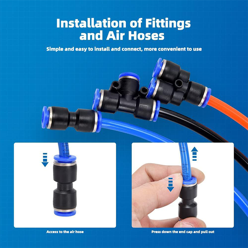 👜 50% OFF NOW! 📱1/4 Inch Pneumatic Push-to-Connect Air Hose Fittings Kit ⚡🔧