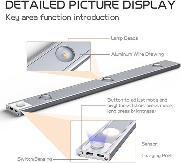 💡Promotion 50% OFF - 💡No Wiring Needed! Stick-On Motion Light for Dark Cabinets & Stairs