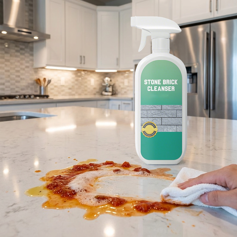 Stone & Brick Cleaner Spray: Dissolves Rust, Oil & Grime Instantly | Safe for Marble, Granite & Quartz | 500ml/1L
