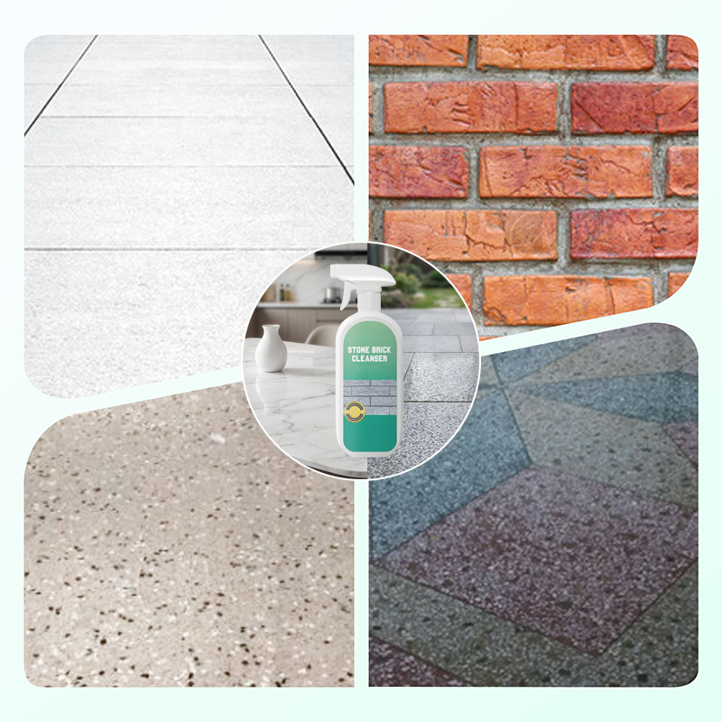 Stone & Brick Cleaner Spray: Dissolves Rust, Oil & Grime Instantly | Safe for Marble, Granite & Quartz | 500ml/1L