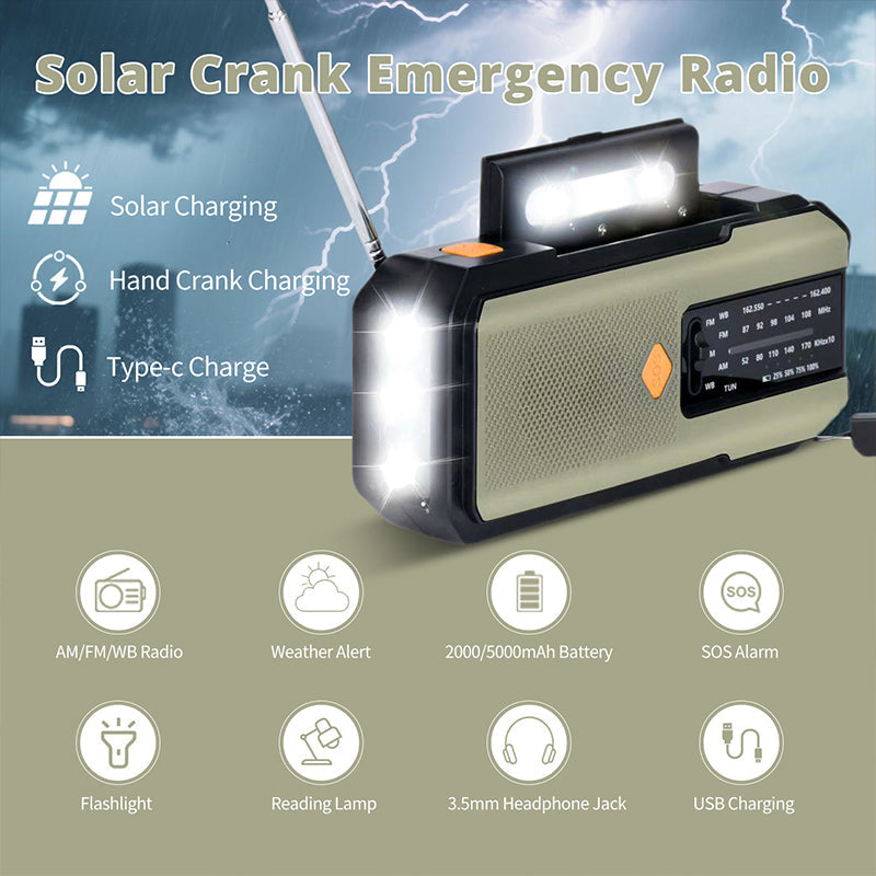 2027 New Arrivals: 50% Off for Limited Time!!!!🔥🔥Solar Hand-Crank Emergency Weather Radio💥💥Prepare for war!!!✈️Buy 2 Free Shipping