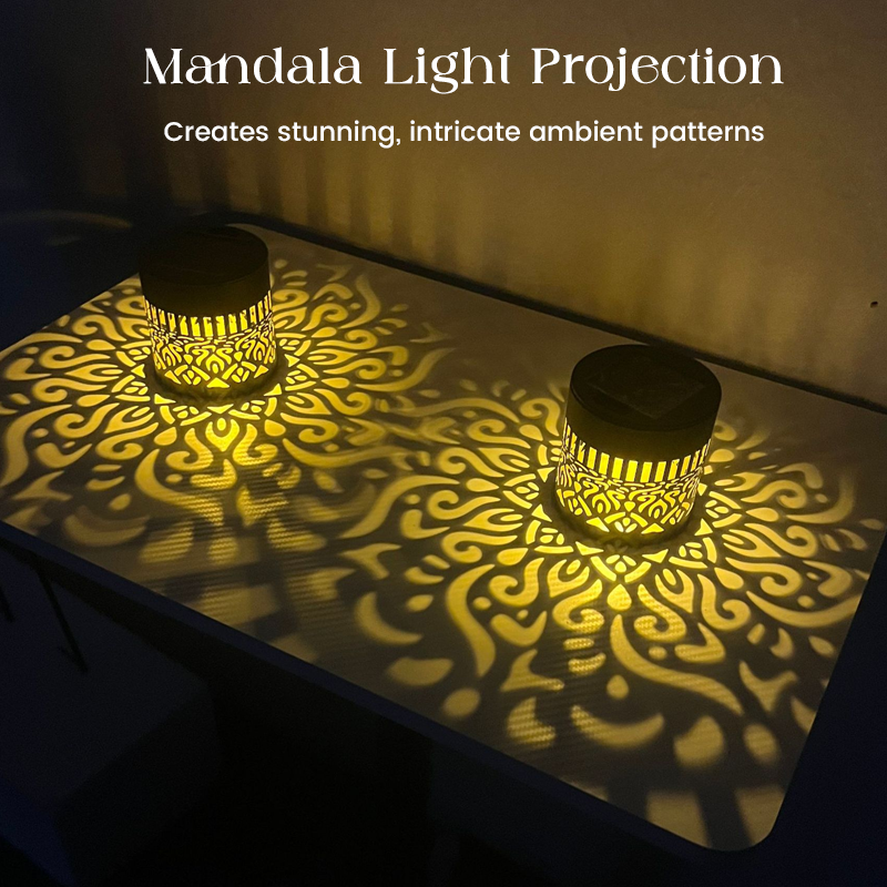 📢📢57% OFF !!!⏰Solar-Powered Mandala Projector Light
