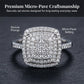💖LAST DAY SALE 50% OFF!!✨Brilliant Double Halo Square Ring for Women