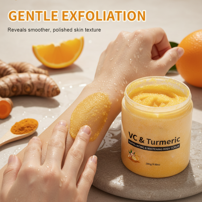 🏆Final 3 hours Special Price £9.99! 🌿Turmeric & Vitamin C Exfoliating Body Scrub🧴✨