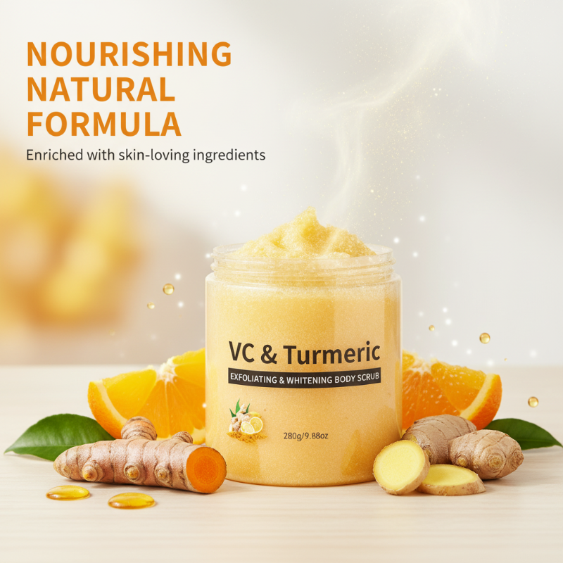 🏆Final 3 hours Special Price £9.99! 🌿Turmeric & Vitamin C Exfoliating Body Scrub🧴✨