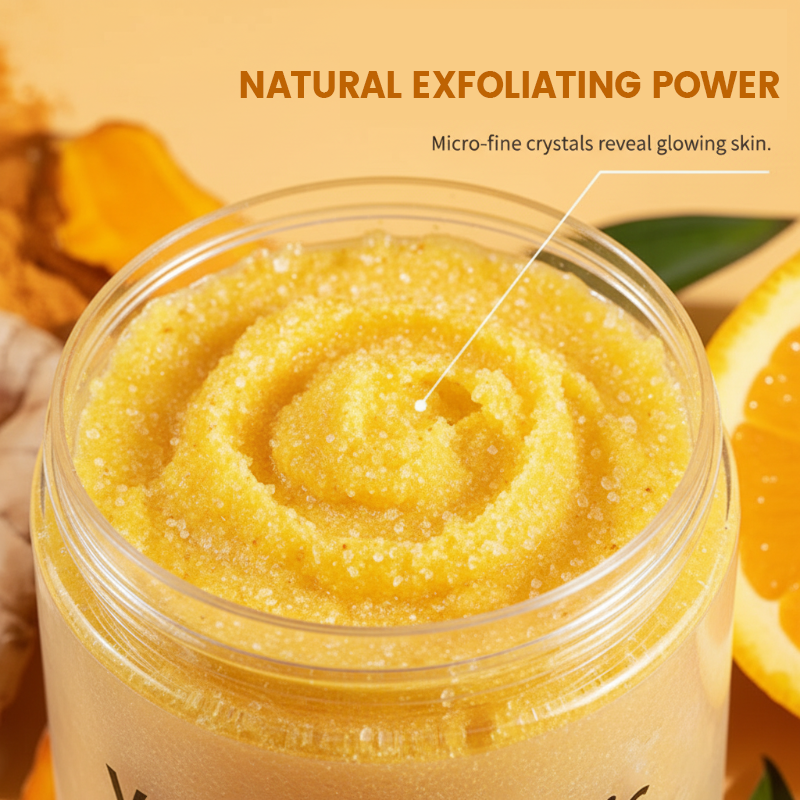 🏆Final 3 hours Special Price £9.99! 🌿Turmeric & Vitamin C Exfoliating Body Scrub🧴✨
