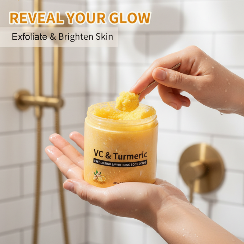 🏆Final 3 hours Special Price £9.99! 🌿Turmeric & Vitamin C Exfoliating Body Scrub🧴✨