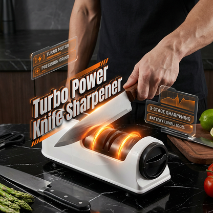 🥳2026 HOT SALE🥳3-Stage Electric & Manual Knife Sharpener