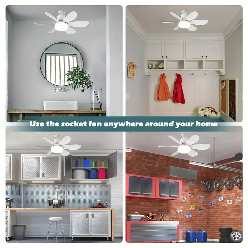 🔥sale-73%OFF-🎁2-IN-1 PORTABLE CEILING FAN & LIGHT with Remote Control