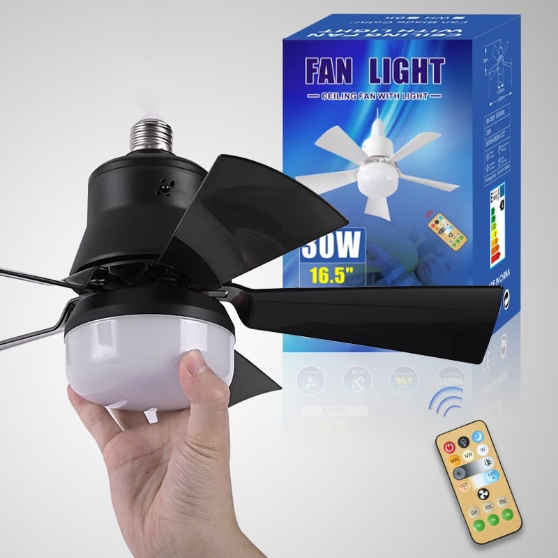 🔥sale-73%OFF-🎁2-IN-1 PORTABLE CEILING FAN & LIGHT with Remote Control
