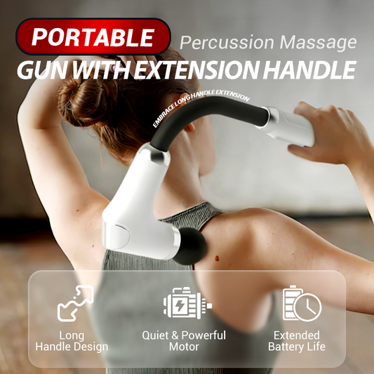 ✨ Deep Tissue Massage Gun with Extended Handle – Full Body Relief ✨