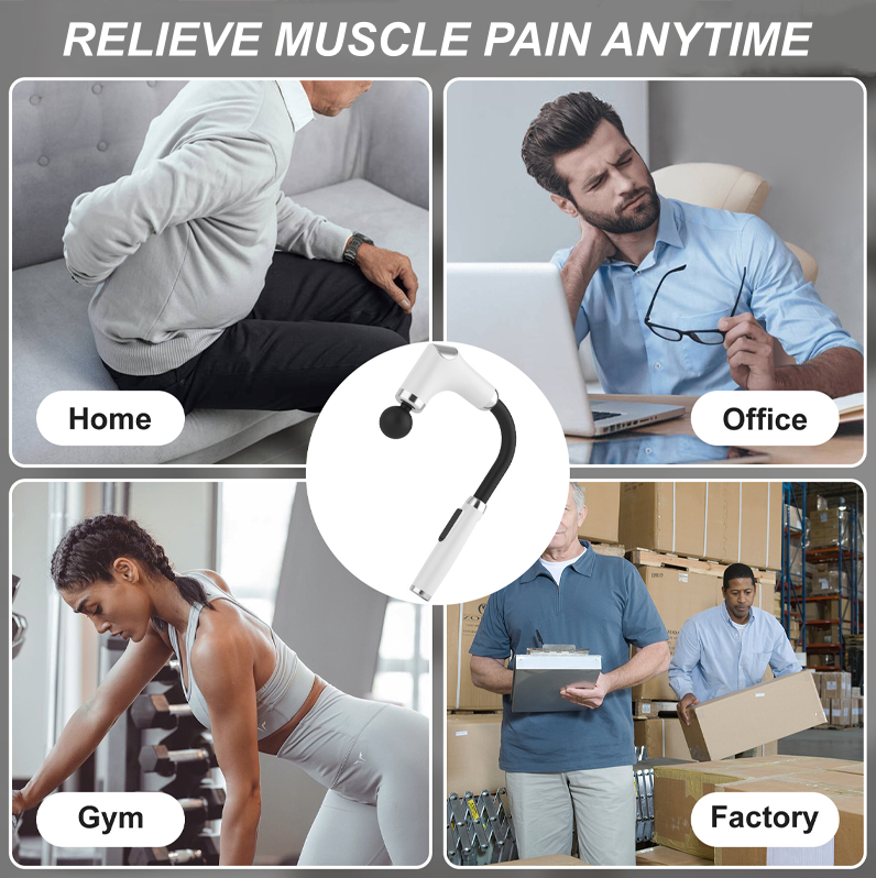 ✨ Deep Tissue Massage Gun with Extended Handle – Full Body Relief ✨