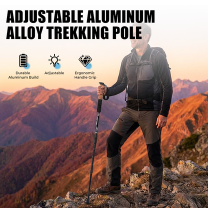 ⛰️ Last Day Special Price £13.99 ! ✨ Adjustable Aluminum Alloy Trekking Pole – Durable, Shock-Absorbing, Lightweight 🌲