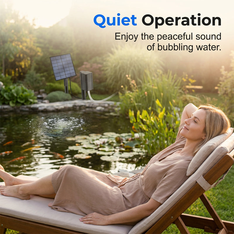 📢📢70% OFF !! ⏰Solar Pond Aerator with Air Pump