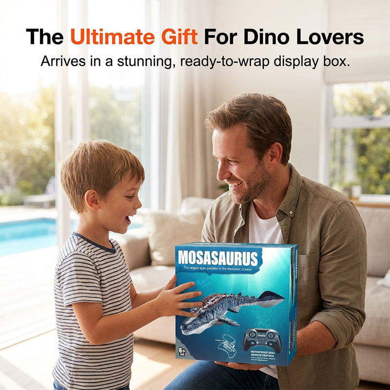 2.4G RC Mosasaurus Swimming Toy with Spray