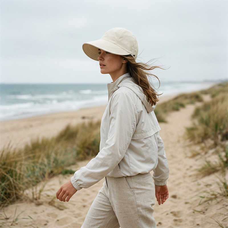 ✨Women’s UPF 50+ Elegant Foldable Sun Hat – Wide-Brim Cotton Bucket Hat with Neck Flap & Adjustable Strap 🌞🇬🇧 | Packable, Breathable & Beach-Ready