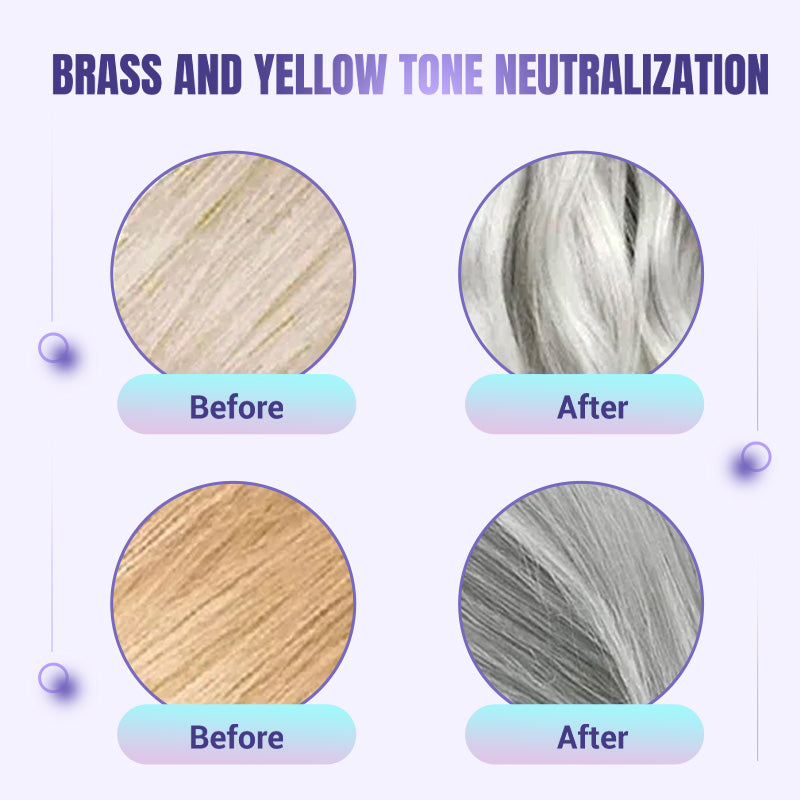 🏆 Last Day Special Price £12.77 ! ✨Moisturizing Purple Hair Mask with Long-Lasting Scent, Anti-Brass Deep Conditioning Mask for Blonde Bleached Hair