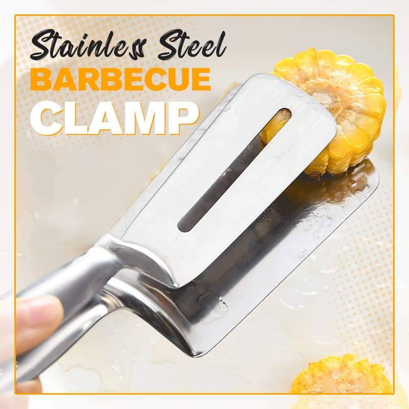 🔥Hot Sale 50% OFF🔥 Stop Dropping Sausages! Stainless BBQ Clamp – Firm Grip, No More Burns 🌭