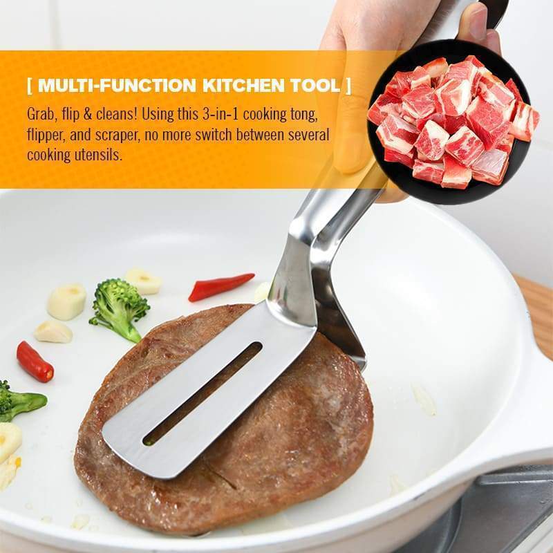 🔥Hot Sale 50% OFF🔥 Stop Dropping Sausages! Stainless BBQ Clamp – Firm Grip, No More Burns 🌭