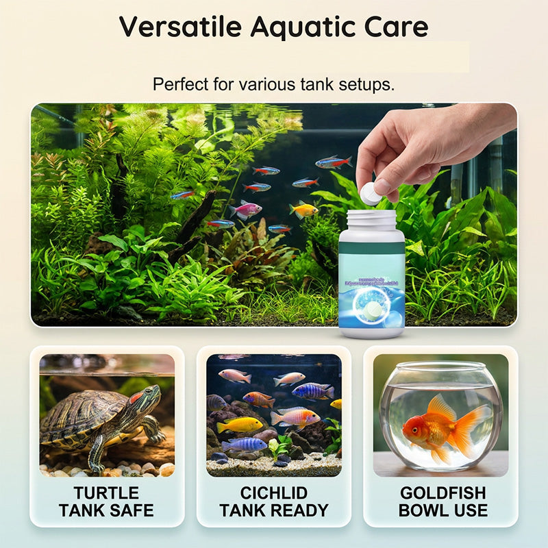 Effervescent Tablets for Crystal Clear Fish Tanks
