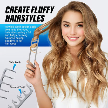 🏆 Last Day Special Price £6.99! 🔥Wide-tooth volumizing comb – Professional styling comb for men and wome