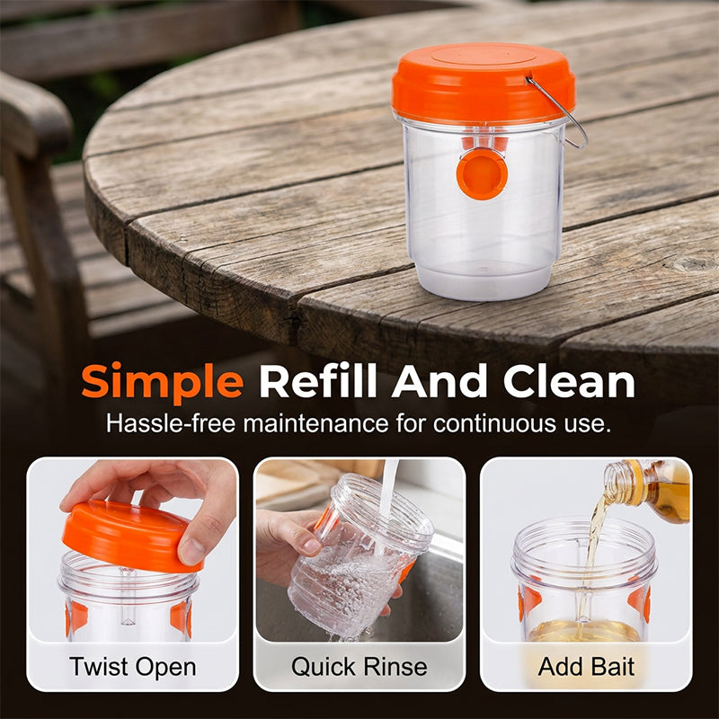 🥳2026 HOT SALE🥳💞50K+ SOLD!🚗🧺 50% OFF! Solar Powered Wasp & Bee Trap