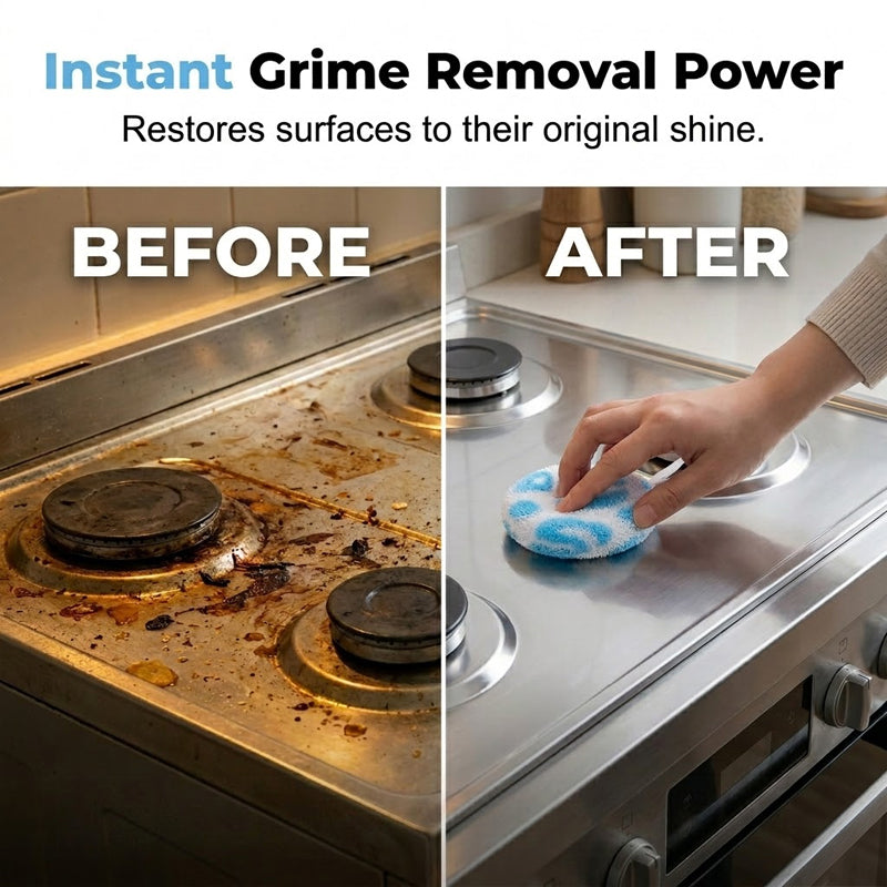 🧽 BUY 1 GET 1 FREE! 🔥 Spherical Kitchen Scrubber – Tough on grease, scratch-free & long-lasting – Perfect for pots, pans & everyday messes 🍳
