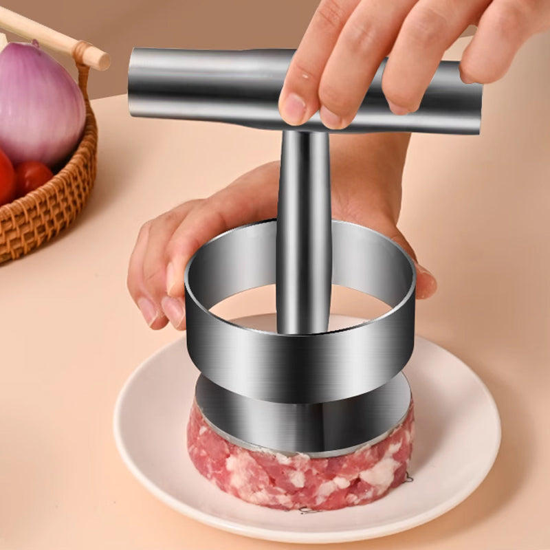 🔥50% OFF!🥩Steak Press Round Patty Mold | Food‑Grade 304 Stainless Steel Burger Patty Maker