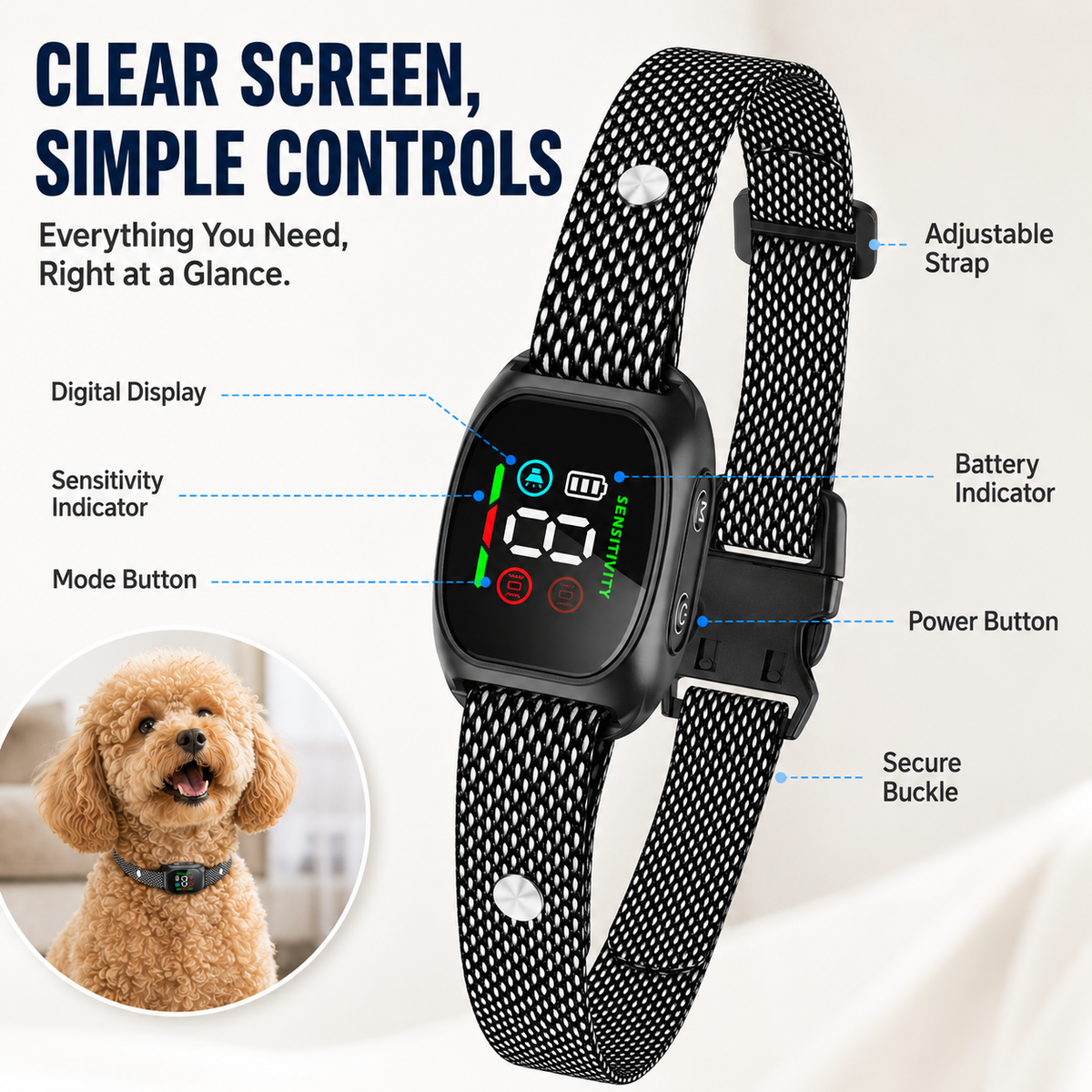 🛡️🐾 52% OFF! Anti Bark Collar – Smart anti‑false triggering filters out other barks. IP67 waterproof & USB rechargeable – worry‑free training anywhere! 💦✅