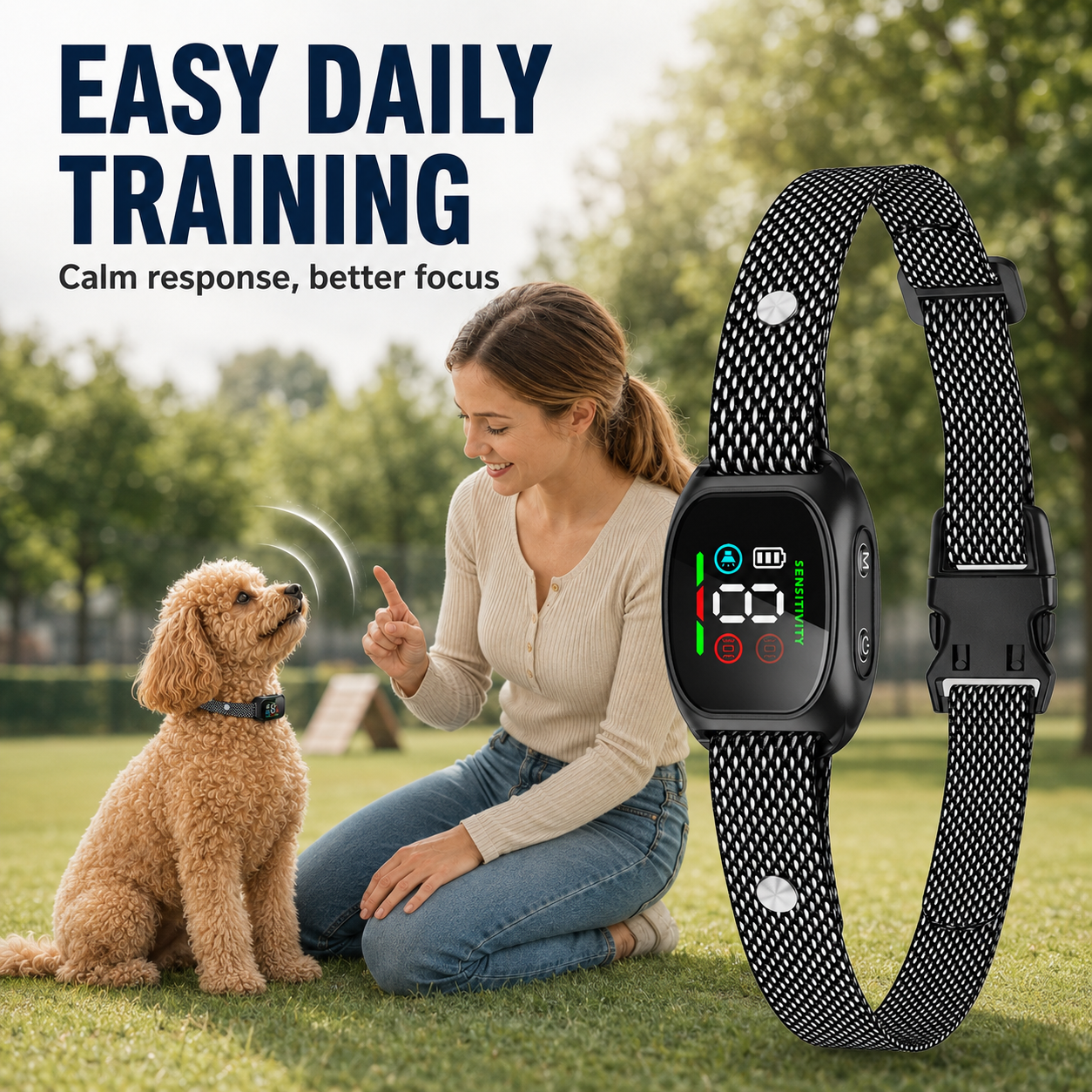 🛡️🐾 52% OFF! Anti Bark Collar – Smart anti‑false triggering filters out other barks. IP67 waterproof & USB rechargeable – worry‑free training anywhere! 💦✅