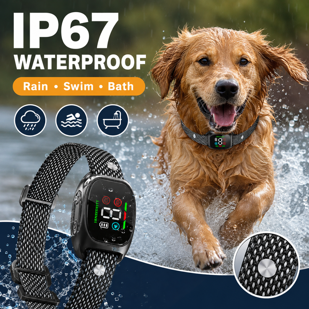 🛡️🐾 52% OFF! Anti Bark Collar – Smart anti‑false triggering filters out other barks. IP67 waterproof & USB rechargeable – worry‑free training anywhere! 💦✅