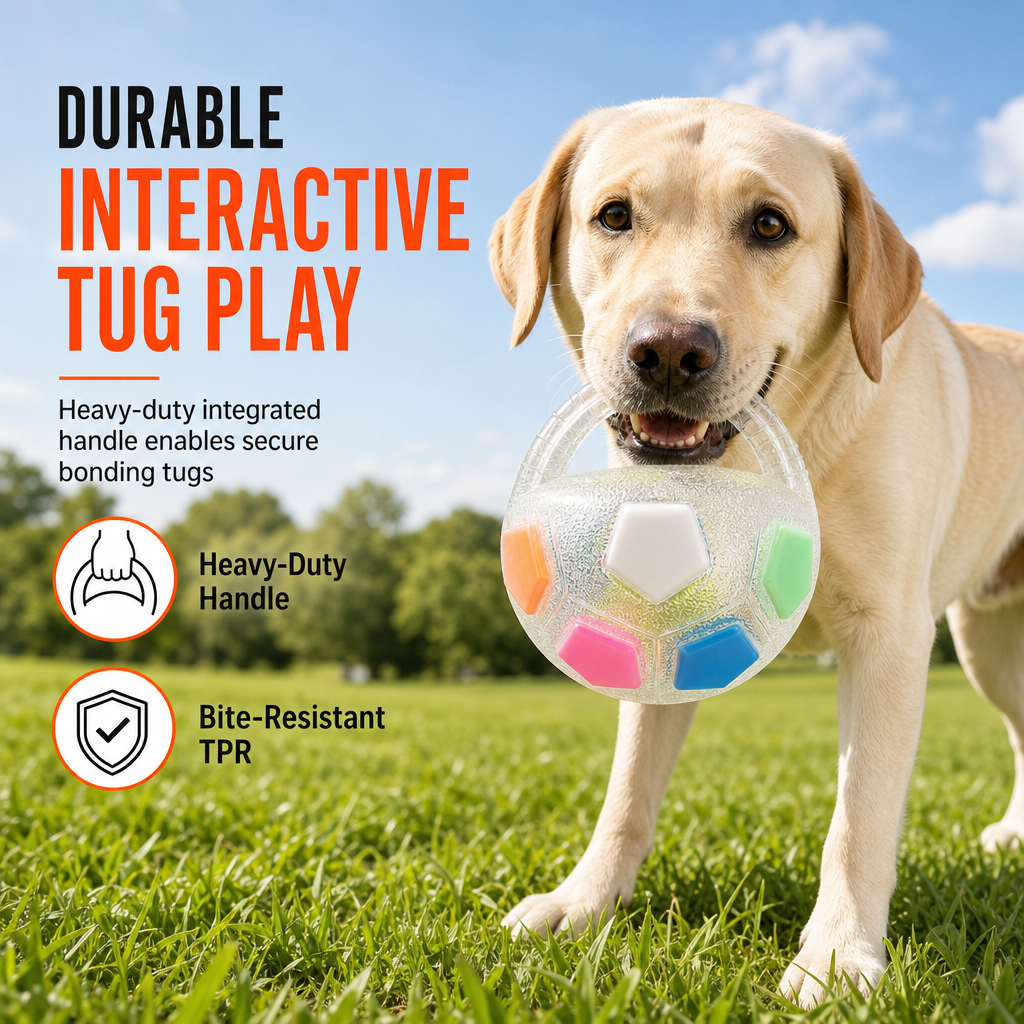 ⏳🔥LIMITED-TIME 49% OFF! ⏰🐶Interactive Dog Soccer Ball Toy with Grab Tabs