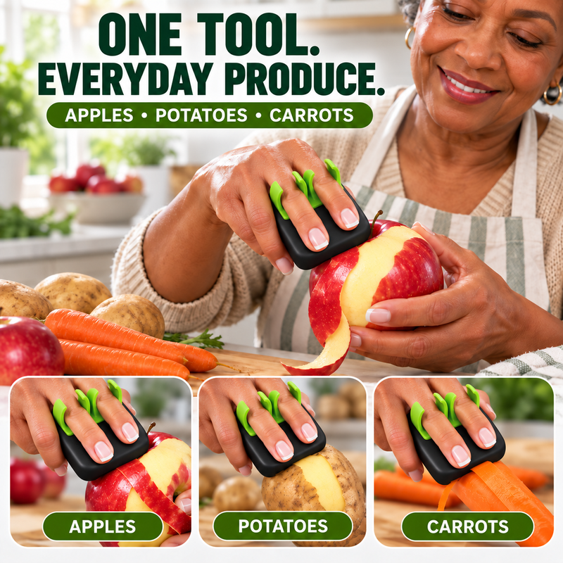 🥳2026 HOT SALE🥳💞50K+ SOLD! 🧣❄️ 50% OFF!Ergonomic Two-Finger Fruit and Vegetable Peeler