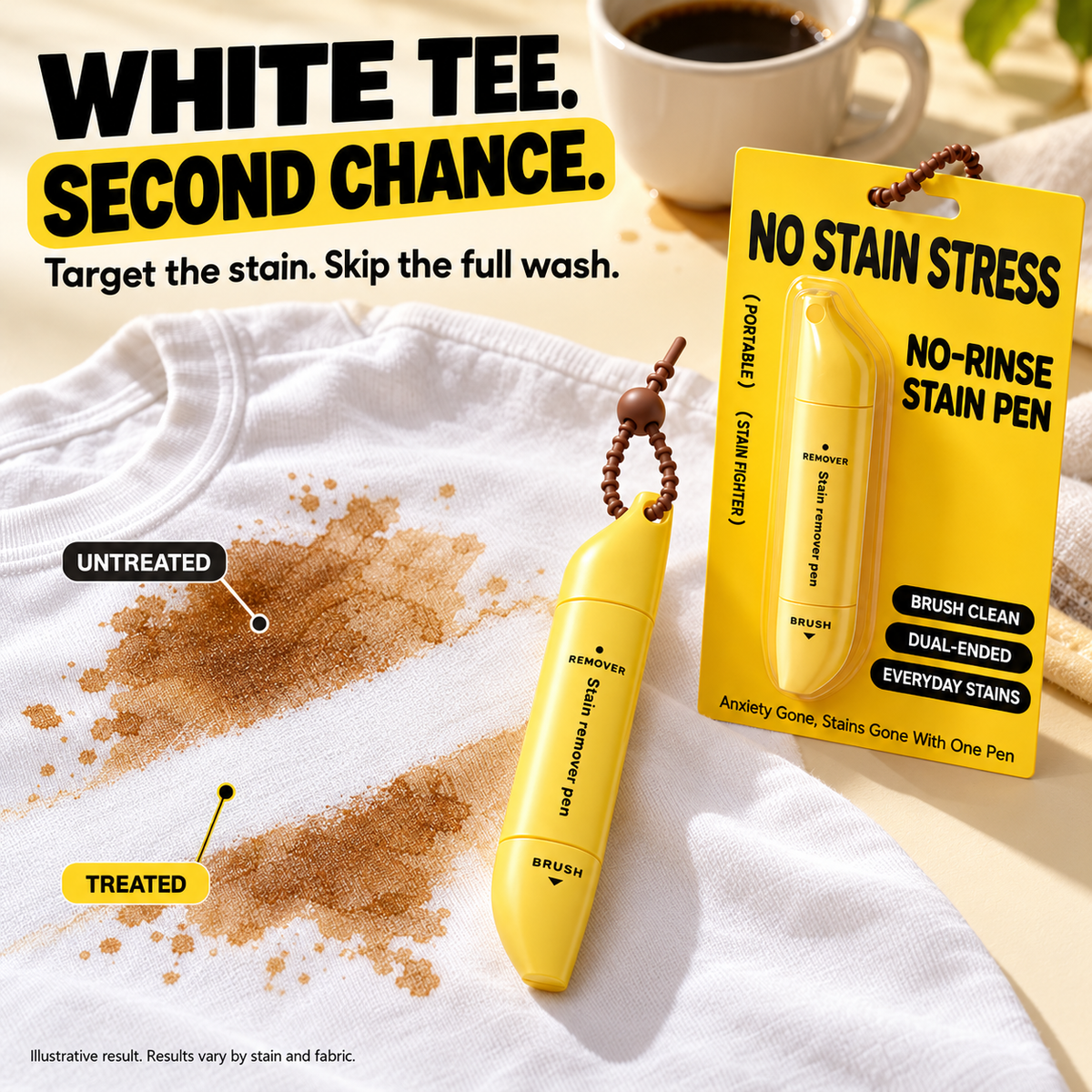 🥳2026 HOT SALE🥳💞50K+ SOLD! 🚗🧽 50% OFF! Portable Dual-Head Stain Remover Pen